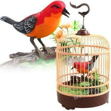 Load image into Gallery viewer, Singing & Chirping Bird In Cage - Realistic Sounds & Movements