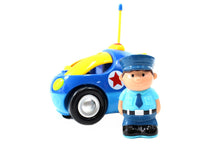 Load image into Gallery viewer, 4" Cartoon RC Police Car Remote Control Toy For Toddlers (Blue)