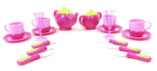 Load image into Gallery viewer, Deluxe Pink Tea Set For Kids With Tea Pots, Cups, Dishes And Kitchen Utensils (18 Pcs)
