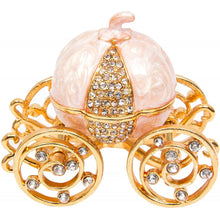 Load image into Gallery viewer, Hand Painted Enameled Cinderella Pumpkin carriage Jewelry Case  (MINIMUM OF 2)