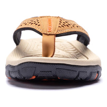 Load image into Gallery viewer, Mens Thong Sandals Indoor And Outdoor Beach Flip Flop Khaki/Orange (Size 15)
