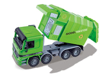 Load image into Gallery viewer, 14" Friction Powered Recycling Garbage Truck