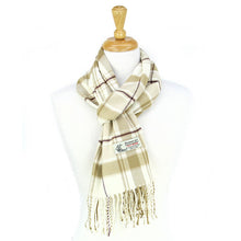 Load image into Gallery viewer, Plaid Cashmere Feel Scarf 12-pack Beige