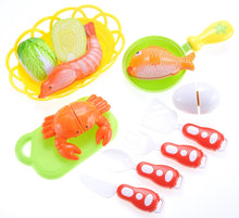 Load image into Gallery viewer, Seafood Cutting Food Playset  (available for purchase in increments of 1)