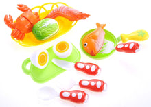 Load image into Gallery viewer, Seafood Cutting Food Playset  (available for purchase in increments of 1)