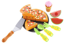 Load image into Gallery viewer, Pizza Playset With Watermelon, Icecream And Utensils  (available for purchase in increments of 1)