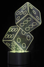 Load image into Gallery viewer, 3D Dice Lighting Laser Cut Precision LED Lights