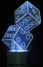 Load image into Gallery viewer, 3D Dice Lighting Laser Cut Precision LED Lights