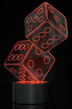 Load image into Gallery viewer, 3D Dice Lighting Laser Cut Precision LED Lights