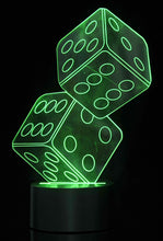 Load image into Gallery viewer, 3D Dice Lighting Laser Cut Precision LED Lights