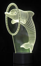 Load image into Gallery viewer, 3D Dolphin Laser Cut Precision LED Lights