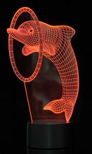 Load image into Gallery viewer, 3D Dolphin Laser Cut Precision LED Lights