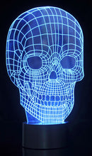 Load image into Gallery viewer, 3D Skull Laser Cut Precision LED Lights