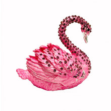 Load image into Gallery viewer, Diamond Swan Trinket Keepsake Box Hinged Figurine Collectible Ring Holder Wedding Favor Gift  (MINIMUM OF 2)