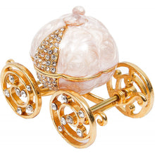 Load image into Gallery viewer, Hand Painted Enameled Cinderella Pumpkin carriage Jewelry Case  (MINIMUM OF 2)