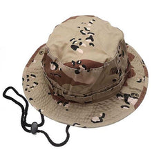 Load image into Gallery viewer, Newhattan Cotton Camo Safari Bucket hats Foldable Unisex