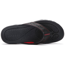 Load image into Gallery viewer, Mens Thong Sandals Indoor And Outdoor Beach Flip Flop Black/Red (Size 15)