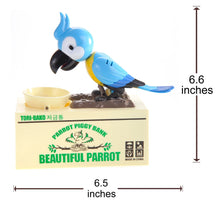 Load image into Gallery viewer, Parrot Coin Bank (Blue)  (available for purchase in increments of 1)
