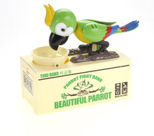 Load image into Gallery viewer, Parrot Coin Bank (Green)  (available for purchase in increments of 1)