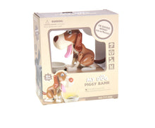Load image into Gallery viewer, Dog Piggy Bank (White Brown)   (available for purchase in increments of 1)