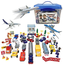 Load image into Gallery viewer, Kids Airport Playset 57-Piece