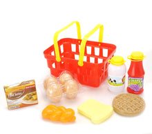 Load image into Gallery viewer, Pretend Breakfast & Lunch Play Food Set With Basket For Kids - 10 Piece Set