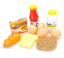Load image into Gallery viewer, Pretend Breakfast & Lunch Play Food Set With Basket For Kids - 10 Piece Set