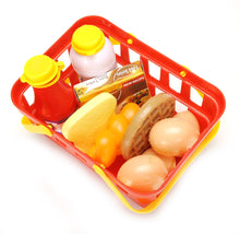 Load image into Gallery viewer, Pretend Breakfast & Lunch Play Food Set With Basket For Kids - 10 Piece Set