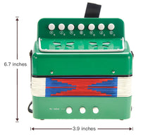 Load image into Gallery viewer, Children's Musical Instrument Accordion (Green)