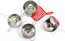 Load image into Gallery viewer, Metal Pots And Pans Kitchen Cookware Playset  (available for purchase in increments of 1)