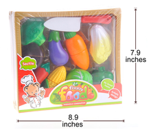 Load image into Gallery viewer, Kitchen Cutting Vegetables Crate Pretend Food Playset   (available for purchase in increments of 1)