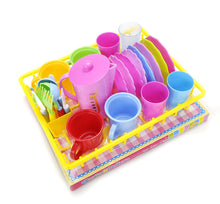 Load image into Gallery viewer, Play Dishes Kitchen Wash And Dry Tea Playset 27pcs