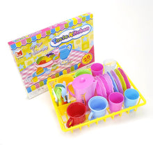 Load image into Gallery viewer, Play Dishes Kitchen Wash And Dry Tea Playset 27pcs