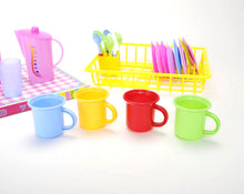 Load image into Gallery viewer, Play Dishes Kitchen Wash And Dry Tea Playset 27pcs