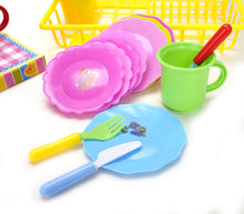 Load image into Gallery viewer, Play Dishes Kitchen Wash And Dry Tea Playset 27pcs