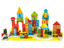 Load image into Gallery viewer, City Transportation Wooden Building Blocks 100 Pc