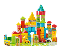 Load image into Gallery viewer, City Transportation Wooden Building Blocks 100 Pc