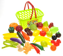Load image into Gallery viewer, Fruits And Vegetables Shopping Basket Grocery Play Food Set For Kids  (available for purchase in increments of 1)