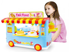 Load image into Gallery viewer, Fast Food Bus Kitchen Play Set Toy 29pcs (Blue)