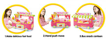 Load image into Gallery viewer, Fast Food Bus Kitchen Play Set Toy 29pcs (Pink)