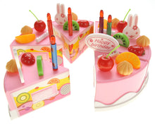 Load image into Gallery viewer, Birthday Cake 75pcs Pretend Play Food Toy Set (Pink)  (available for purchase in increments of 1)