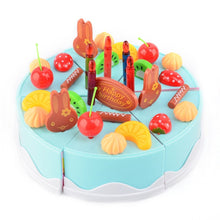 Load image into Gallery viewer, Birthday Cake 75pcs Pretend Play Food Toy Set (Blue)  (available for purchase in increments of 1)