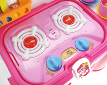 Load image into Gallery viewer, Portable Kids Kitchen Cooking Set Toy With Lights And Sounds, Folds Into Stepstool