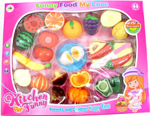 Load image into Gallery viewer, Kitchen Fun Cutting Fruits & Vegetables Food Playset  (available for purchase in increments of 1)