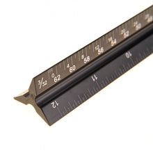 Load image into Gallery viewer, 12" Aluminum Architect Scale Ruler