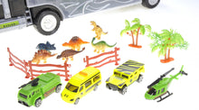 Load image into Gallery viewer, 22" Transport Dinosaurs Car Carrier Truck Toy Includes Dinosaur Toys, Cars And Helicopter
