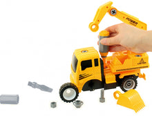 Load image into Gallery viewer, Take-A-Part Friction Powered Construction Trucks With Crane, Excavator, Mixer, Dump Truck