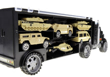 Load image into Gallery viewer, Military Transport Car Carrier With 6 Army Cars  (available for purchase in increments of 1)