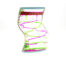 Load image into Gallery viewer, Liquid Motion Bubbler (Green Pink)  (available for purchase in increments of 1)