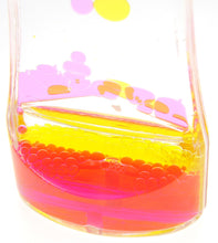 Load image into Gallery viewer, Liquid Motion Bubbler (Yellow Pink) (available for purchase in increments of 1)